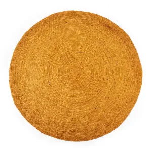 Vintage Design Benton Ochre Round Jute Rug