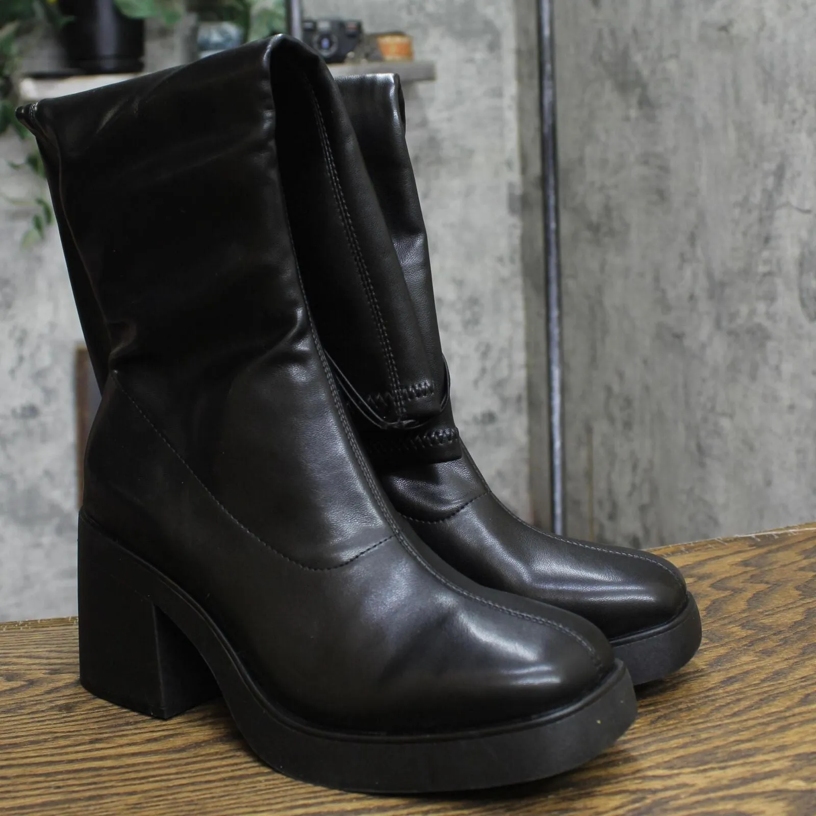 Wild Fable Azzahya Stretch Tall Dress Boots with Memory Foam Insole Black 10M
