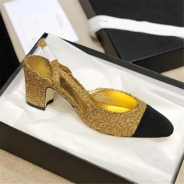 Women Sandals 2020 Women Shoes Block Heels Women  Buckle Party Sandalias Sexy Classic Sandals Ladies Shoes  Checkered sandals