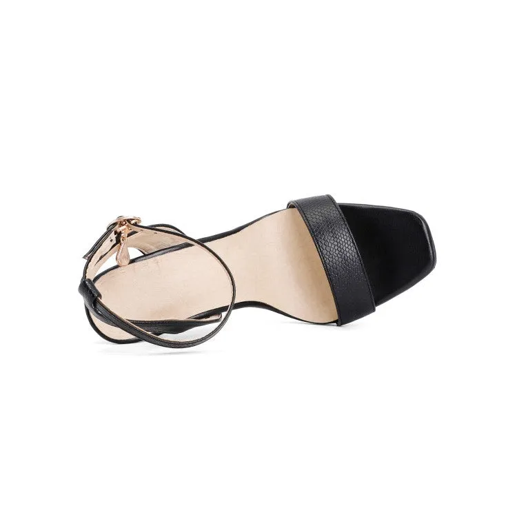 Women's Ankle Strap Buckle High Heel Stiletto Sandals