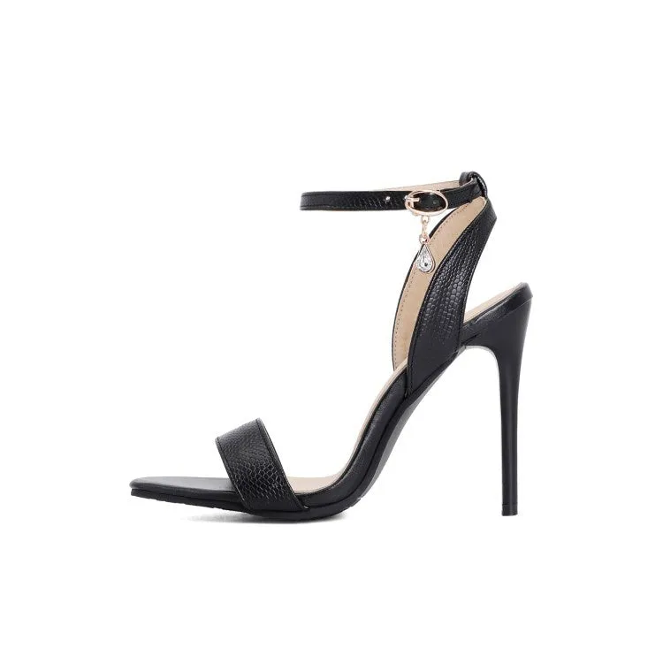 Women's Ankle Strap Buckle High Heel Stiletto Sandals