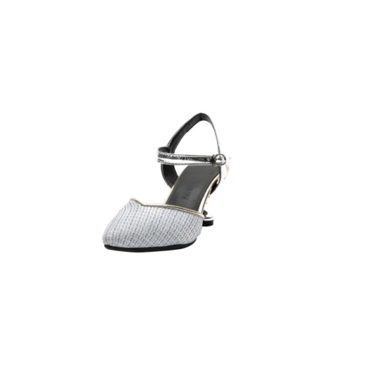 Women's Pointed Toe Hollow Out Medium Heel Sandals
