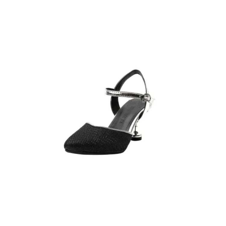 Women's Pointed Toe Hollow Out Medium Heel Sandals