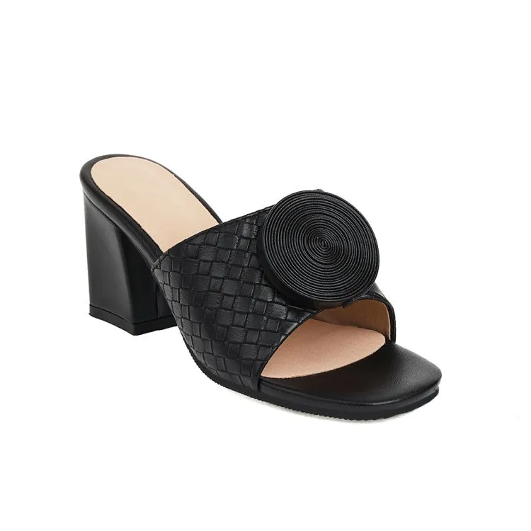 Women's Woven Block Heel Sandals