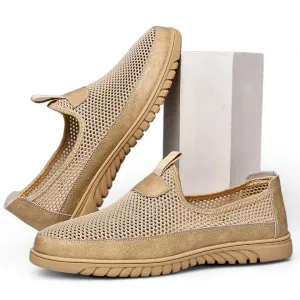 Woven Mesh Derby Loafers