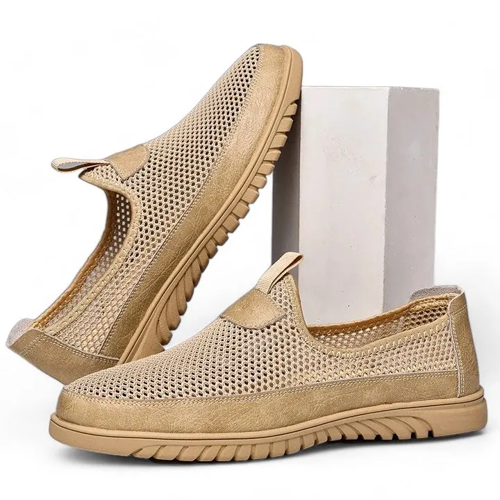 Woven Mesh Derby Loafers