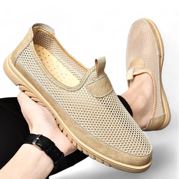 Woven Mesh Derby Loafers
